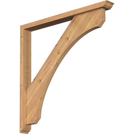 Ekena Millwork Legacy Traditional Smooth Bracket w/ Offset Brace, Western Red Cedar, 3 1/2"W x 34"D x 34"H BKT0402X34X34LEC01SWR